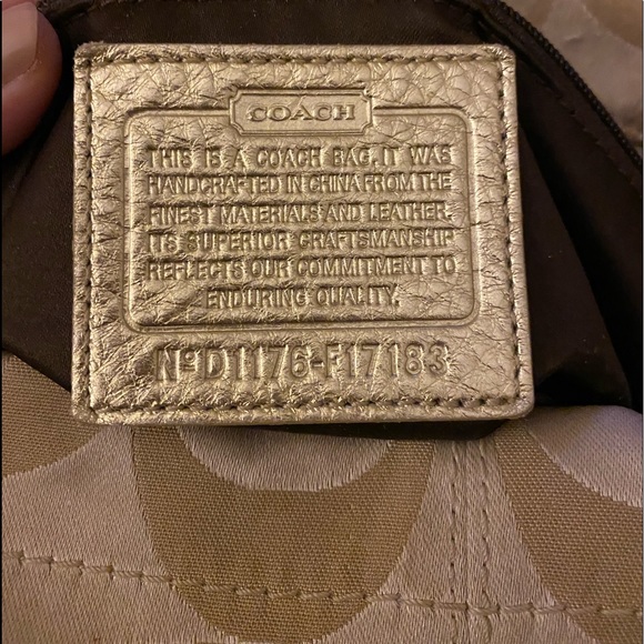 Coach Gold dual handle purse - Picture 7 of 7